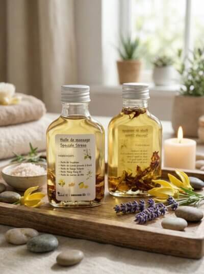 huile de massage anti stress
