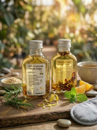 huile de massage fatigue